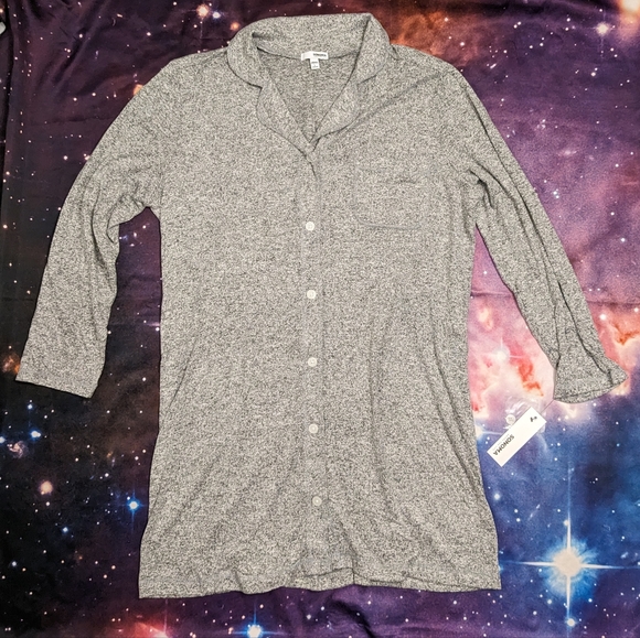 🐨 Gray Mineral Black Sonoma Cardigan Robe Size Large NWT - Picture 1 of 6